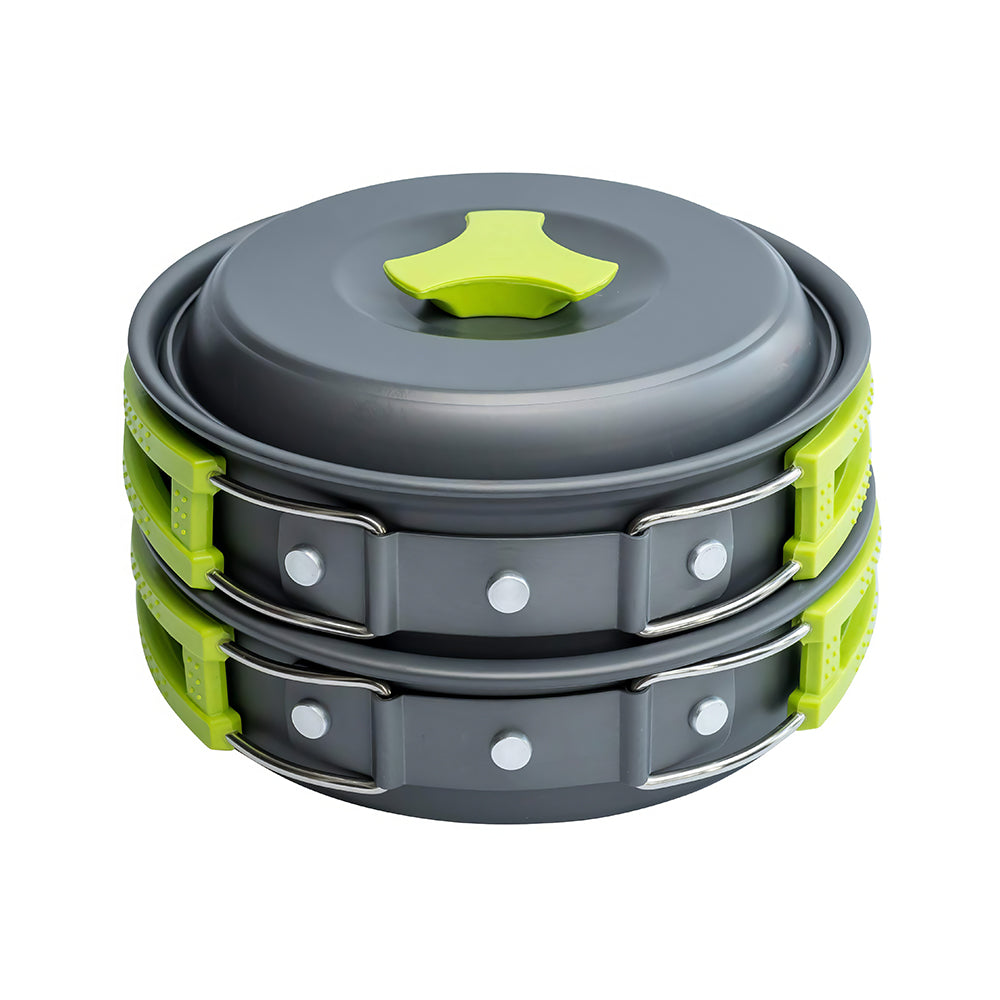 Camping Cookware Mess Kit for Backpacking Gear Camping Cooking Set Camping Pots and Pans Set Backpacking Stove Portable Stove Compatible