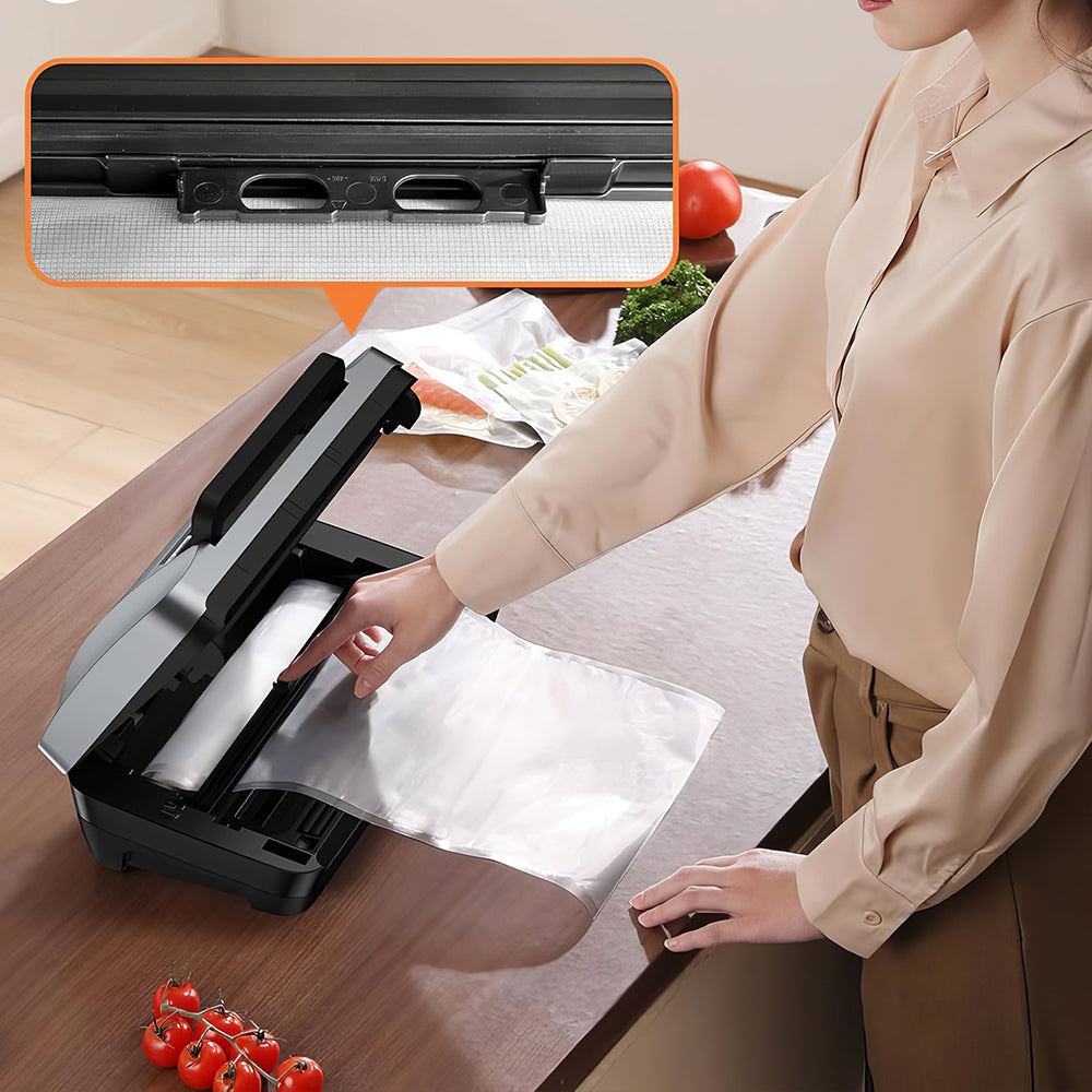 95kPa Commercial Vacuum Sealer with Double Pump & Built-in Cutter