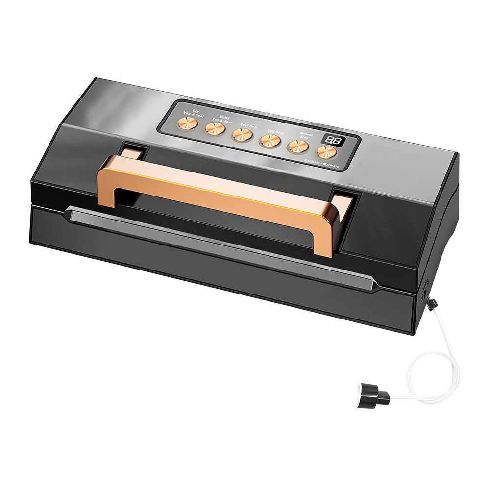 Upgraded Stainless Steel Vacuum Sealer with Double Heat Seal & Cutter