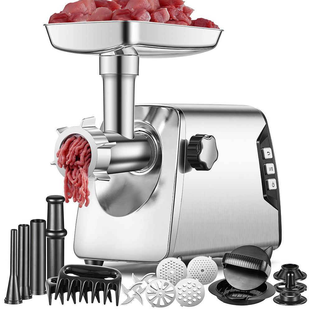 #12 Heavy Duty Meat Grinder 3000W with 3 Speeds & Sausage Maker Set