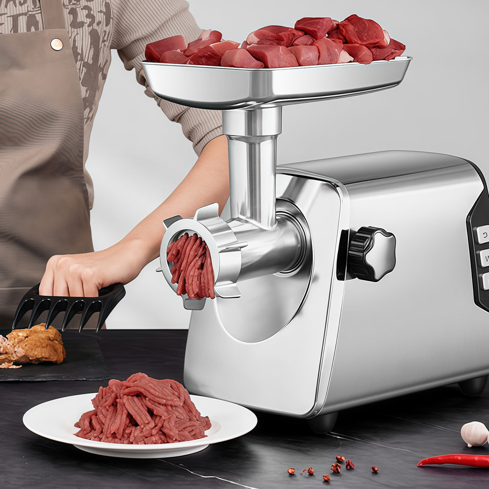#12 Heavy Duty Meat Grinder 3000W with 3 Speeds & Sausage Maker Set