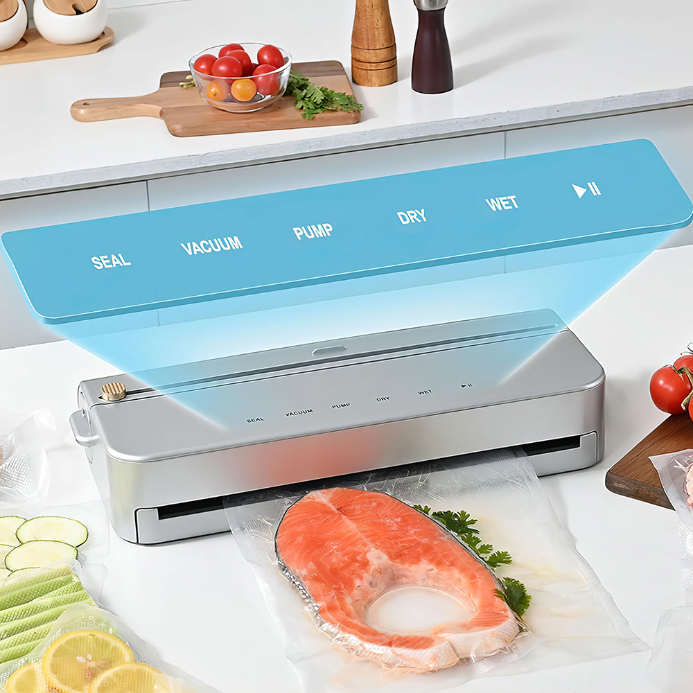 Smart Vacuum Sealer with Built-in Cutter & 5M Bag Roll, 5 Modes
