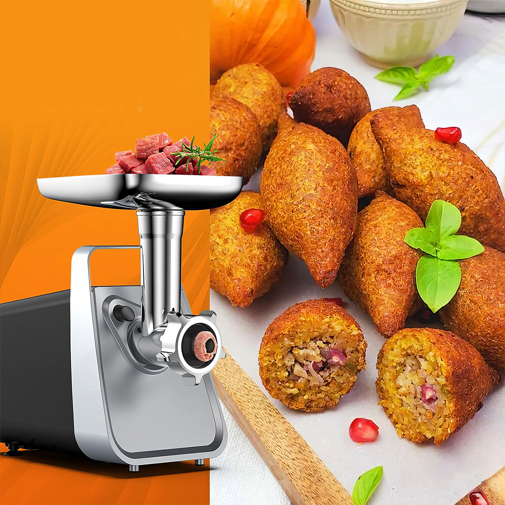 Electric Meat Grinder 2600W Heavy Duty with Sausage & Kubbe Kit