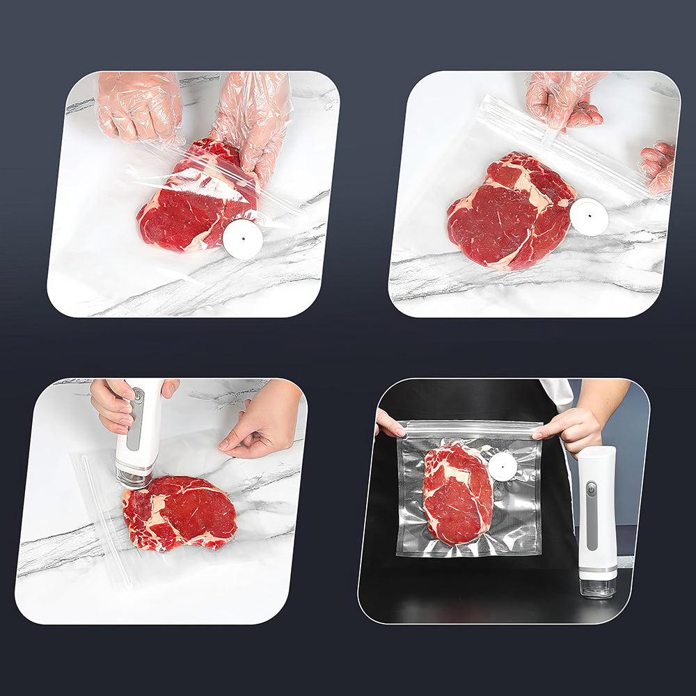 Handheld Vacuum Sealer with Visible Water Tank & 30 Reusable Bags