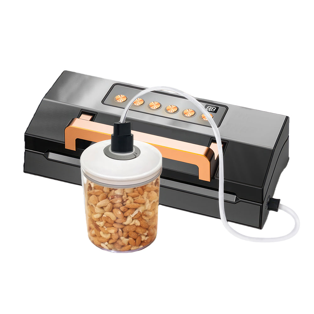 Upgraded Stainless Steel Vacuum Sealer with Double Heat Seal & Cutter