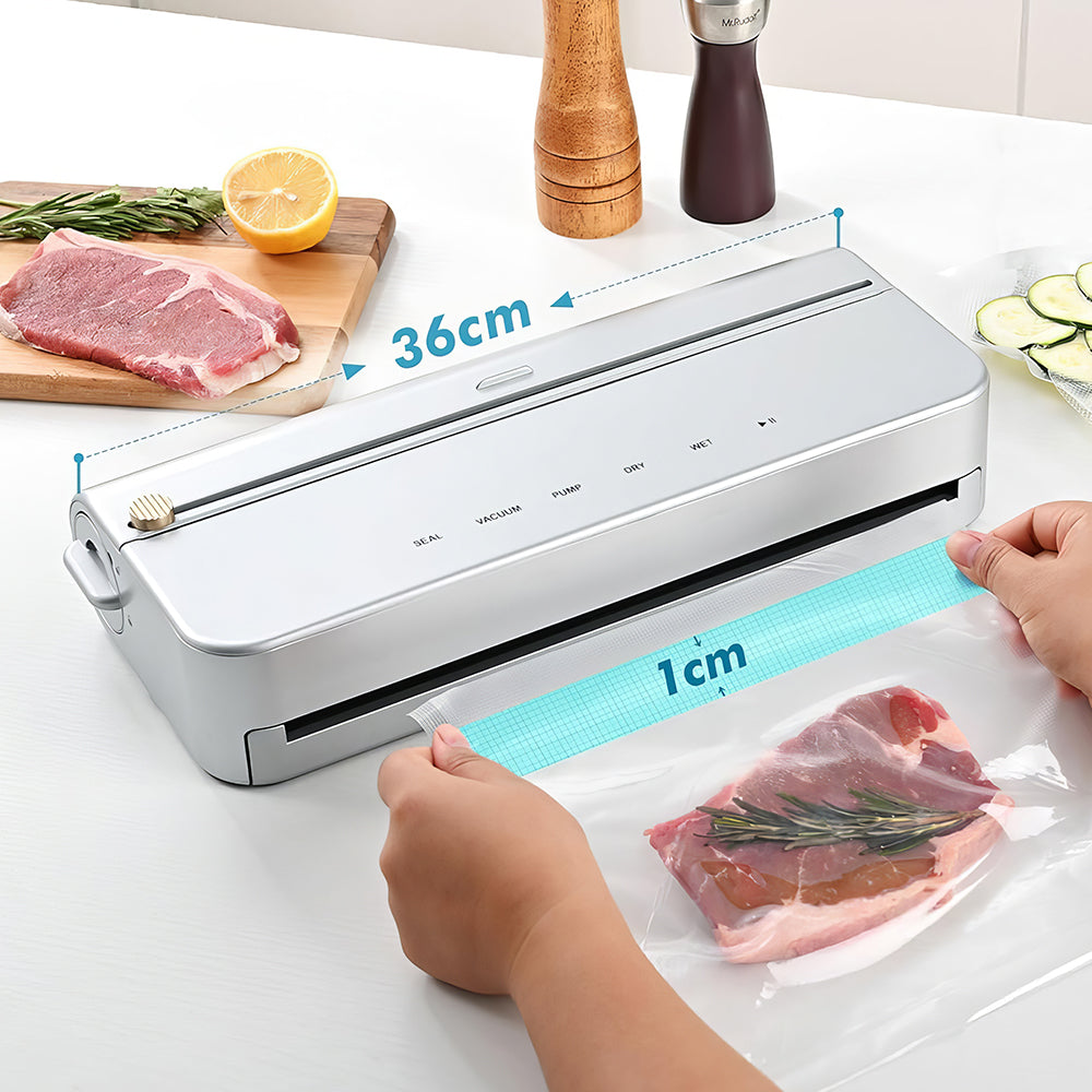 Smart Vacuum Sealer with Built-in Cutter & 5M Bag Roll, 5 Modes